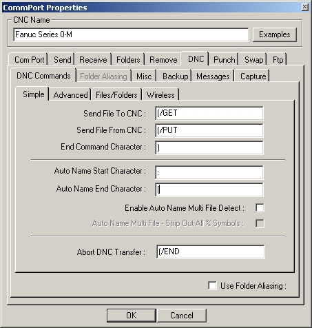 ProNC RS232 DNC Commands